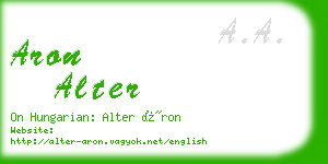 aron alter business card